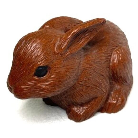 Vtg Red Mill Mtg Bunny Rabbit Figurine Pecan Resin 1991 - Picture 6 of 8
